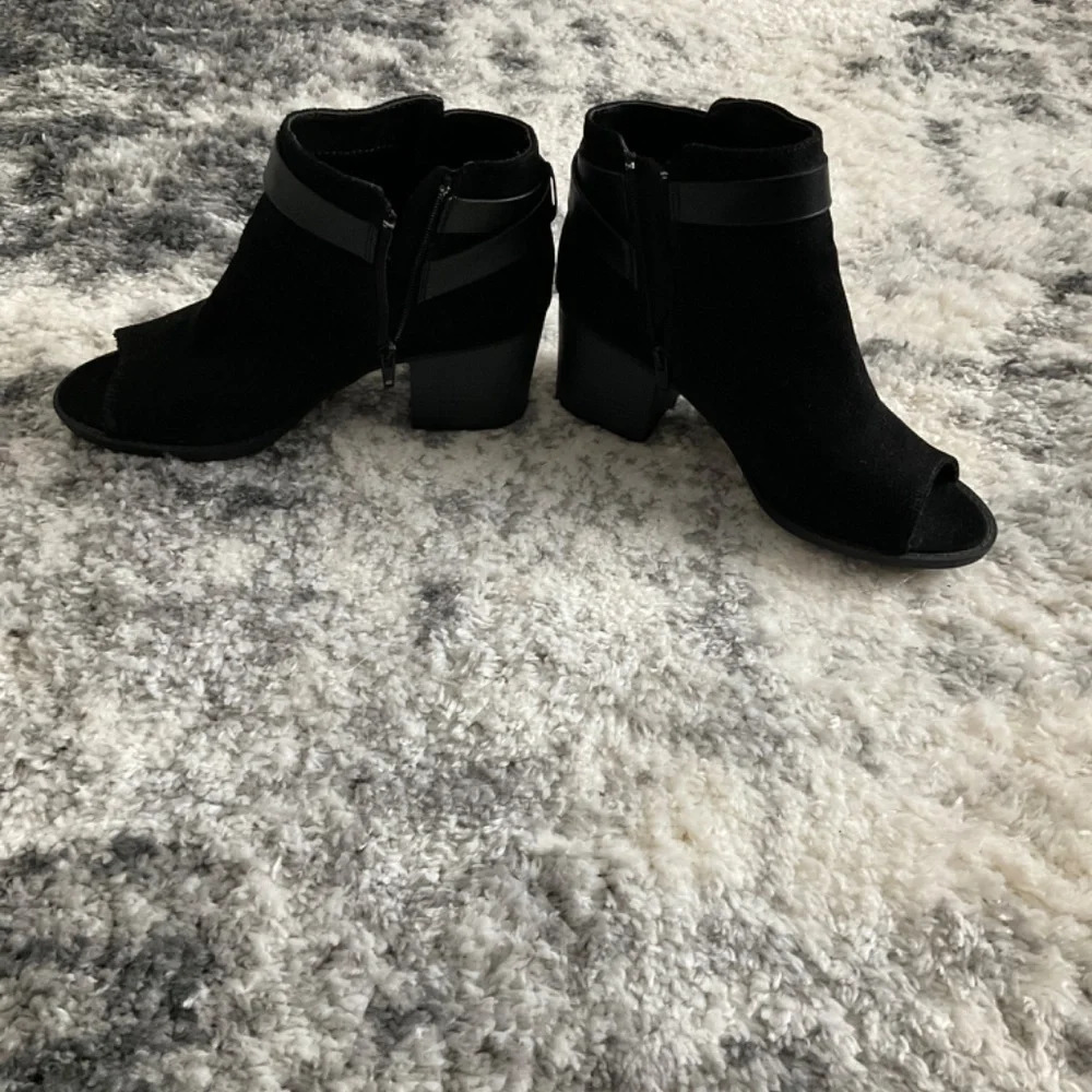 QUPID suede black ankle western‎ boots - Picture 2 of 4